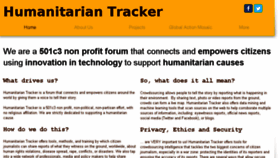 What Humanitariantracker.org website looked like in 2018 (5 years ago)