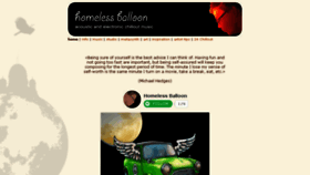 What Homelessballoon.com website looked like in 2018 (7 years ago)