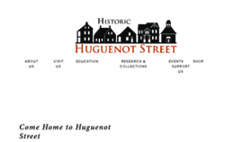 What Huguenotstreet.org website looked like in 2018 (5 years ago)