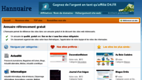 What Hannuaire.fr website looked like in 2018 (5 years ago)