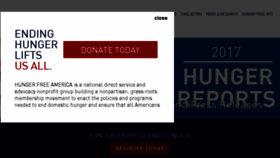 What Hungerfreeamerica.org website looked like in 2018 (5 years ago)