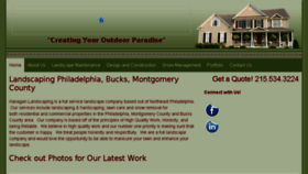 What Hanaganlandscaping.com website looked like in 2018 (5 years ago)