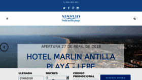 What Hotelmarlinantilla.com website looked like in 2018 (5 years ago)