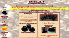What Hatshapers.com website looked like in 2018 (5 years ago)