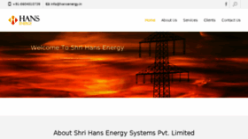What Hansenergy.in website looked like in 2018 (5 years ago)