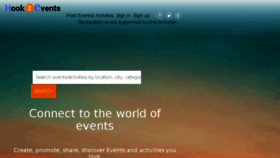 What Hook2events.com website looked like in 2018 (5 years ago)