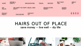 What Hairsoutofplace.com website looked like in 2018 (5 years ago)