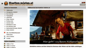 What Huetten-mieten.at website looked like in 2018 (5 years ago)