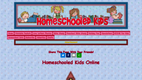 What Homeschooled-kids.com website looked like in 2018 (5 years ago)