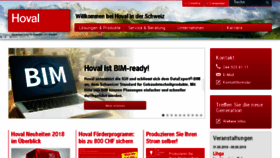 What Hoval.ch website looked like in 2018 (5 years ago)