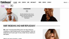 What Hairdreams.co.uk website looked like in 2018 (5 years ago)
