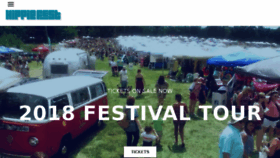 What Hippiefest.org website looked like in 2018 (5 years ago)