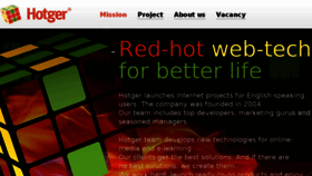 What Hotger.com website looked like in 2018 (5 years ago)