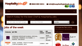 What Hospitalityjobsuk.co.uk website looked like in 2018 (5 years ago)
