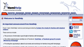 What Hemihelp.org.uk website looked like in 2018 (5 years ago)