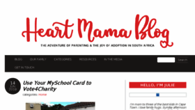 What Heartmamablog.co.za website looked like in 2018 (5 years ago)