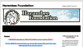 What Harambeefoundation.org website looked like in 2018 (5 years ago)