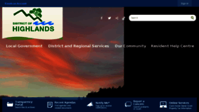 What Highlands.ca website looked like in 2018 (5 years ago)