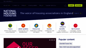 What Housing.org.uk website looked like in 2018 (5 years ago)