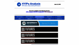 What Hyips-analysis.biz website looked like in 2018 (5 years ago)