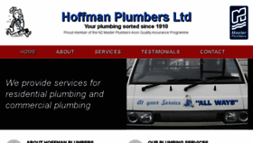 What Hoffmanplumbers.co.nz website looked like in 2018 (5 years ago)