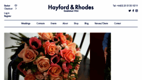 What Hayfordandrhodes.co.uk website looked like in 2018 (5 years ago)