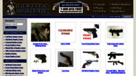 What Historicreplicaguns.com website looked like in 2018 (5 years ago)