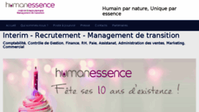 What Humanessence.com website looked like in 2018 (5 years ago)