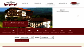 What Hotel-hochriegel.de website looked like in 2018 (5 years ago)