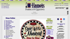 What Hamelsfabrics.com website looked like in 2018 (5 years ago)