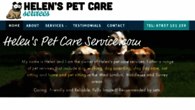 What Helenspetcareservice.com website looked like in 2018 (5 years ago)
