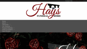 What Haysfuneralhome.com website looked like in 2018 (5 years ago)