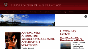 What Harvardclubsf.org website looked like in 2018 (5 years ago)