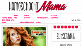 What Homeschoolinmama.com website looked like in 2018 (5 years ago)