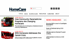 What Homecaremag.com website looked like in 2018 (5 years ago)