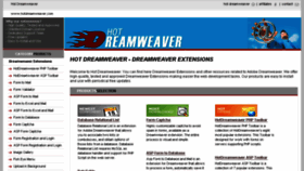 What Hotdreamweaver.com website looked like in 2018 (5 years ago)