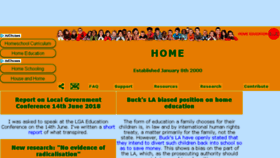 What Home-education.org.uk website looked like in 2018 (5 years ago)