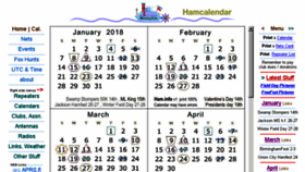 What Hamcalendar.com website looked like in 2018 (5 years ago)