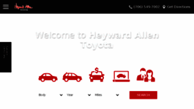 What Heywardallentoyota.com website looked like in 2018 (5 years ago)