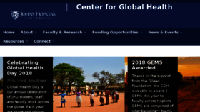 What Hopkinsglobalhealth.org website looked like in 2018 (5 years ago)