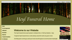 What Heylfuneralhome.com website looked like in 2018 (5 years ago)