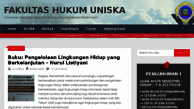 What Hukum.uniska-bjm.ac.id website looked like in 2018 (5 years ago)