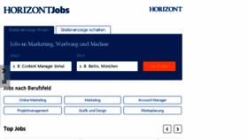 What Horizontjobs.de website looked like in 2018 (5 years ago)