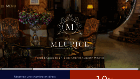 What Hotel-meurice.fr website looked like in 2018 (5 years ago)
