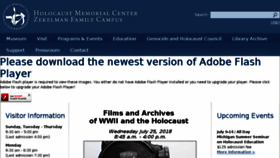What Holocaustcenter.org website looked like in 2018 (5 years ago)