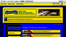 What Hochmann.cz website looked like in 2018 (5 years ago)