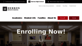 What Herronhighschool.org website looked like in 2018 (7 years ago)