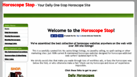 What Horoscopestop.com website looked like in 2018 (5 years ago)