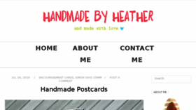 What Handmadebyheatherruwe.com website looked like in 2018 (5 years ago)