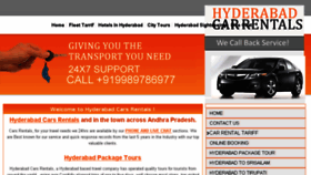 What Hyderabadcarsrentals.com website looked like in 2018 (5 years ago)